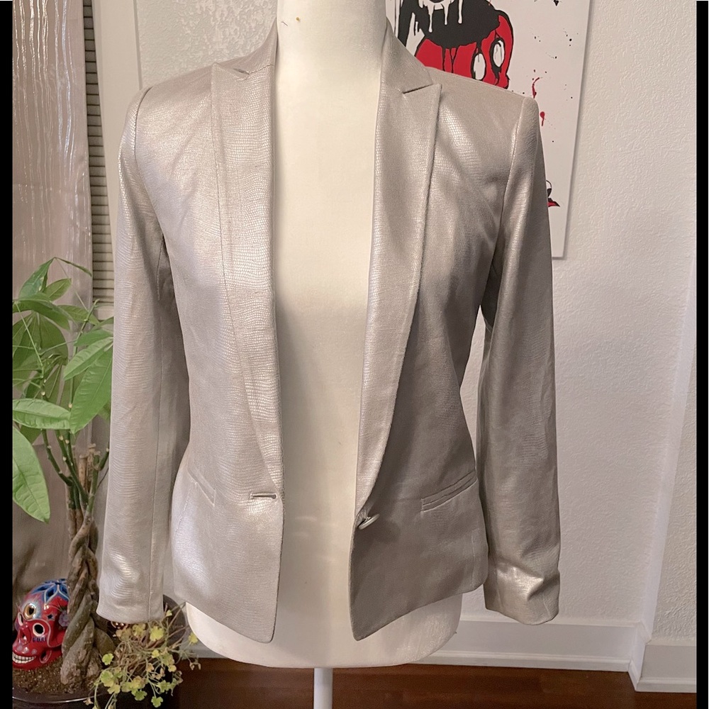 Metallic sneak blazer